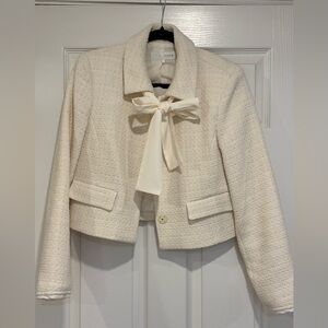 Zara textured ivory blazer, M